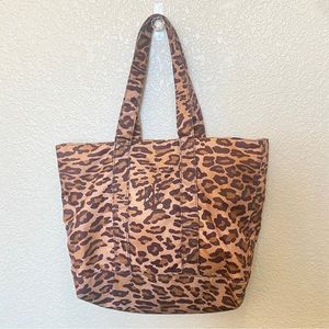 Lauren Ralph Lauren animal print tote shoulder back LRL embroidered